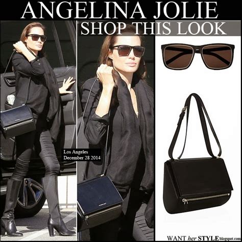 angelina jolie black crossbody givenchy|angelina jolie diaper bag.